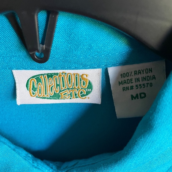 Collections Super Soft Long Sleeve Turquoise Shirt - Women's Large - Picture 4 of 10